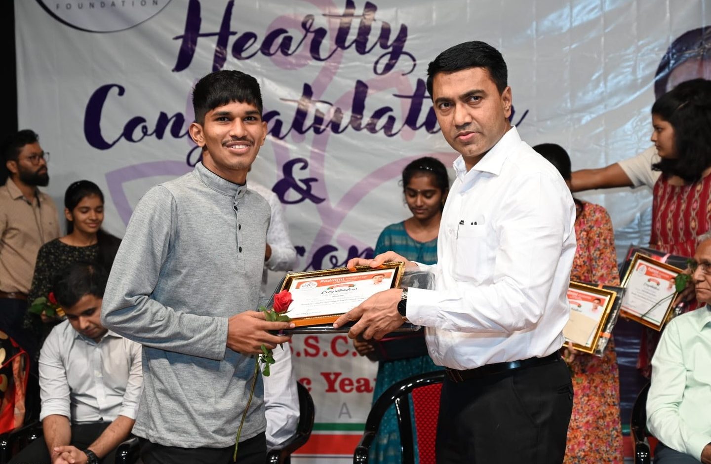 Sahil Mohammad for securing distinction in the class 10th exams.