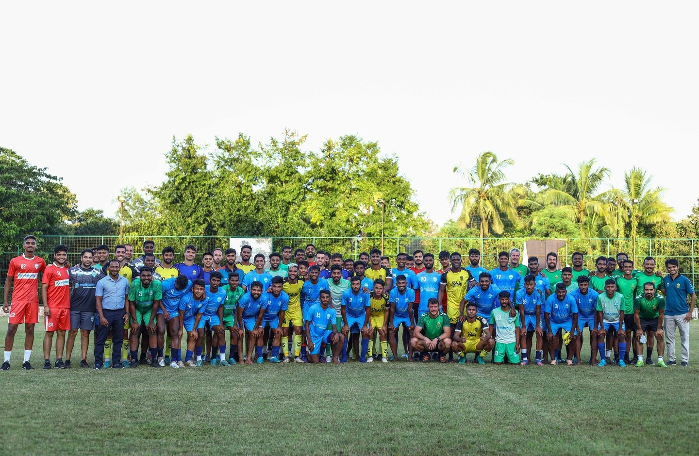 Celebrating camaraderie, celebrating sports! In the picture- Hyderabad FC Team with our Sesa Football Academy champs