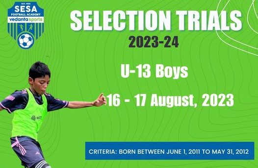 Attention, young Champions! It’s that season of the year when you get to showcase your skills and talents and open the doors to a vibrant and successful future.  Its time for the U-13 selection trials on 16-17 Aug 23, an opportunity to do justice to your passion for the game of football.