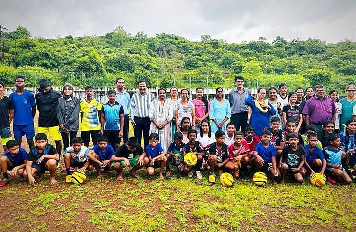 Vedanta Sesa Goa organized a football Pop Up Camp at Government High School, Mulgao, Goa. Over 100 enthusiastic students participated, undergoing skill enhancement under expert guidance. The students gained precision shooting and strategic gameplay skills through engaging drills.  The camp served to not only hone their football skills but also helped them imbibe values such as teamwork, sportsmanship, and a healthy lifestyle